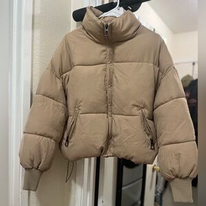 Tan Puffer Jacket